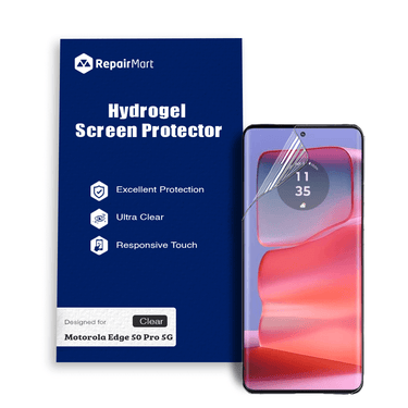 Motorola Edge 50 Pro 5G Compatible Premium Hydrogel Screen Protector With Full Coverage Ultra HD